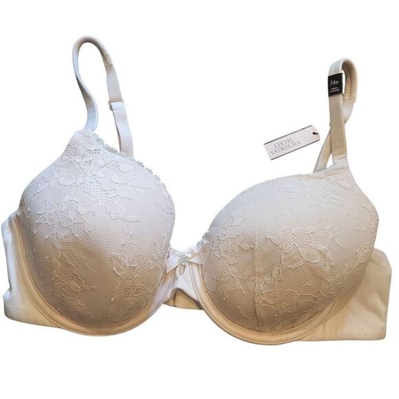 NWT Victoria's Secret Bra Women's 34D Nude Body by Victoria Lined Perfect Lace - Picture 1 of 5